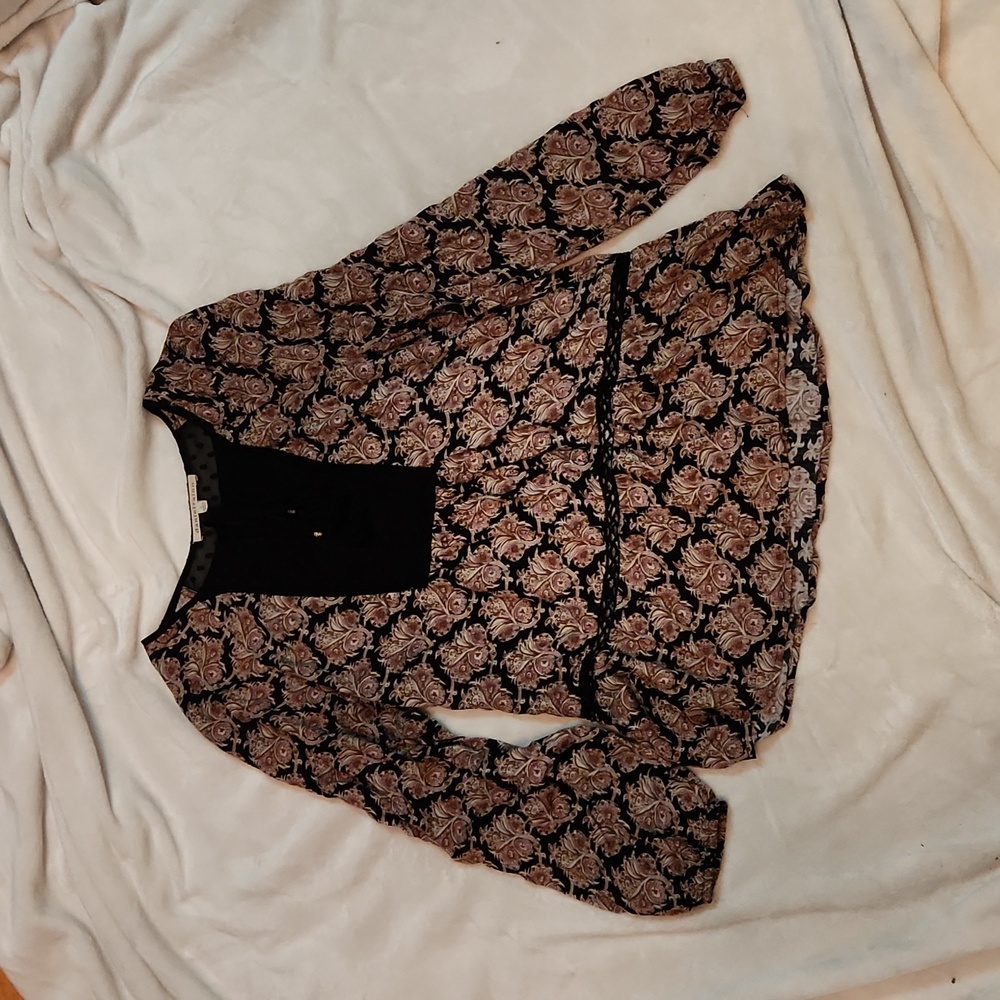 Daniel Rainn patterned long sleeve blouse